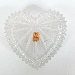 Nachtman Bleikristalln Crystal Heart Lid 4" x‎ 4" Trinket Box Made in Germany